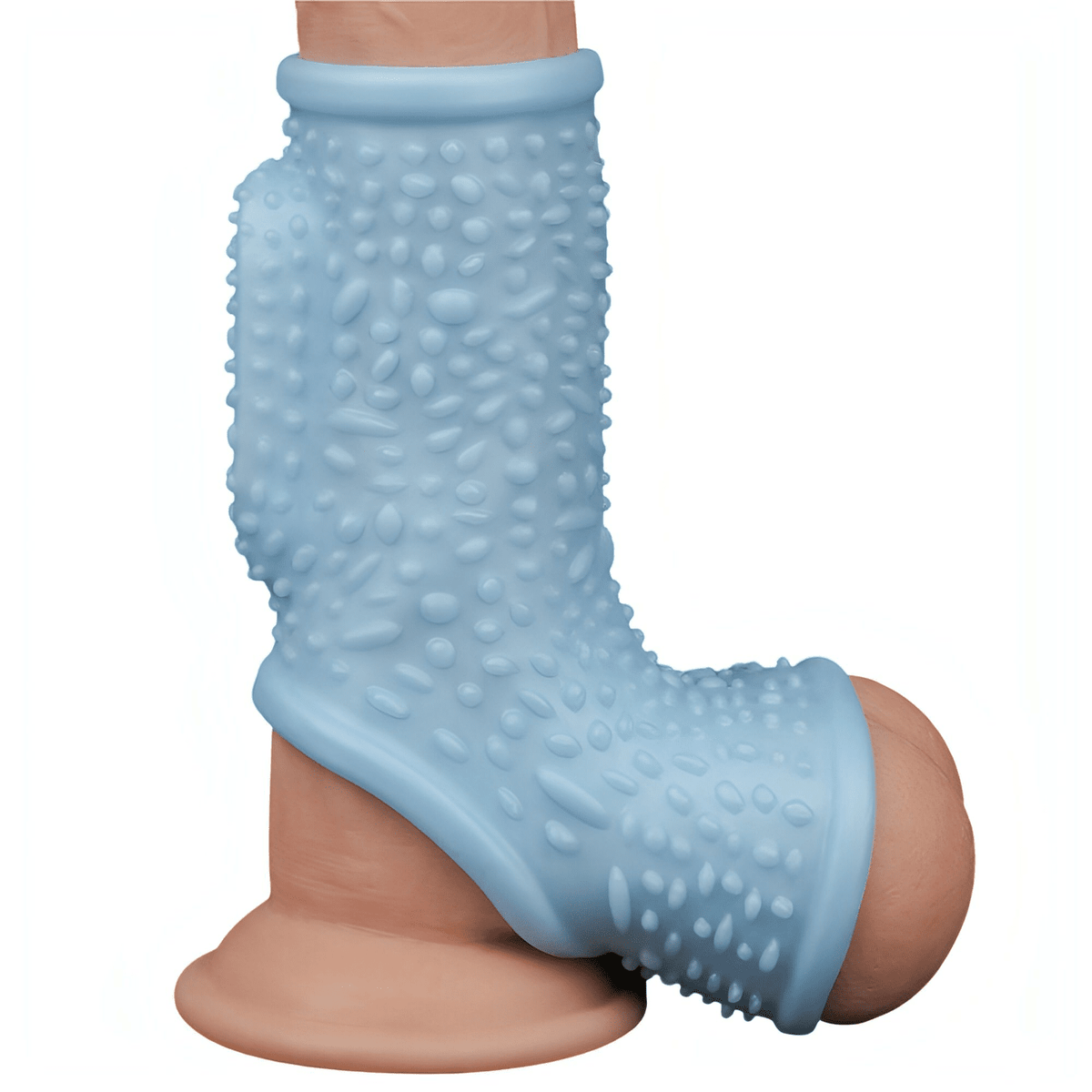 Vibrating Clouds Knights Guaina Fallica Intera Stimolante con Vibrazione - Azzurro