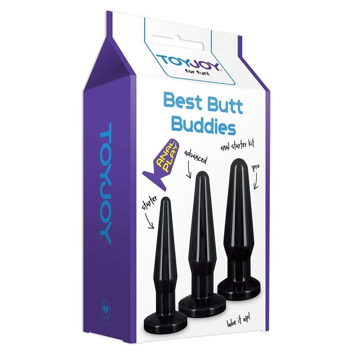 Best Butt Buddies Black - Seti di 3 plug anali di graduale dimensione