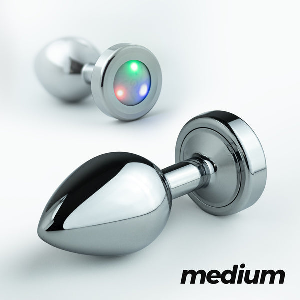 Plug anale Borealis Crushious: metallo con base luminosa LED, foto 2