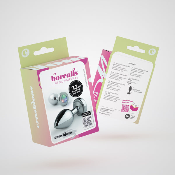 Plug anale Borealis Crushious: metallo con base luminosa LED, foto 11