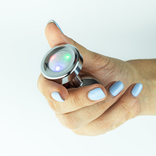 Plug anale Borealis Crushious: metallo con base luminosa LED, foto 8