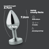 Plug anale Borealis Crushious: metallo con base luminosa LED, foto 9