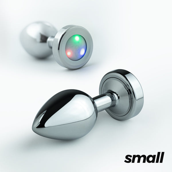 Plug anale Borealis Crushious: metallo con base luminosa LED, foto 1
