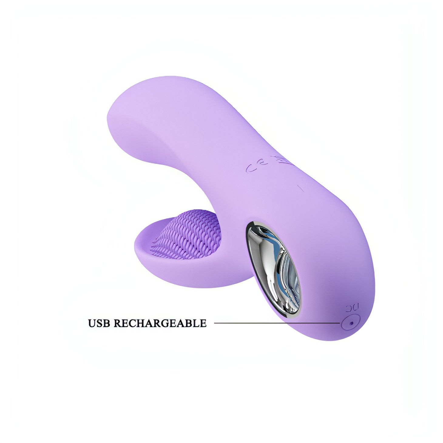 Canrol Vibratore Rabbit in Silicone con 7 diverse modalità di vibrazione - Anallergico, Ricaricabile, Lilla