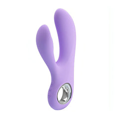 Canrol Vibratore Rabbit in Silicone con 7 diverse modalità di vibrazione - Anallergico, Ricaricabile, Lilla