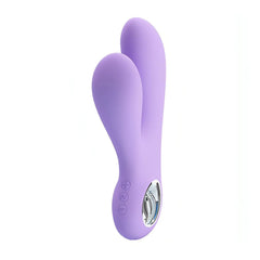 Canrol Vibratore Rabbit in Silicone con 7 diverse modalità di vibrazione - Anallergico, Ricaricabile, Lilla