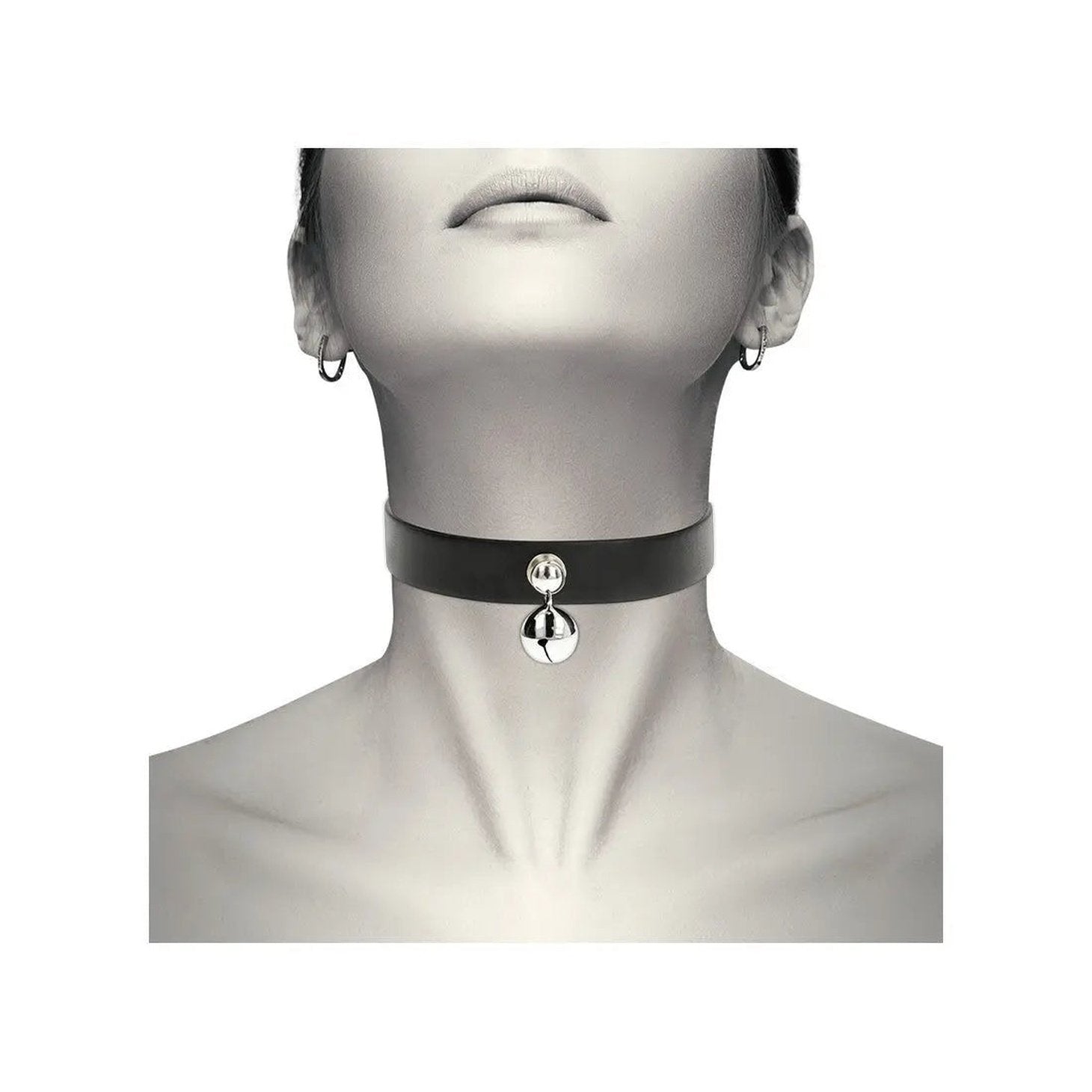 Choker in Pelle Vegana "Circle Bell"