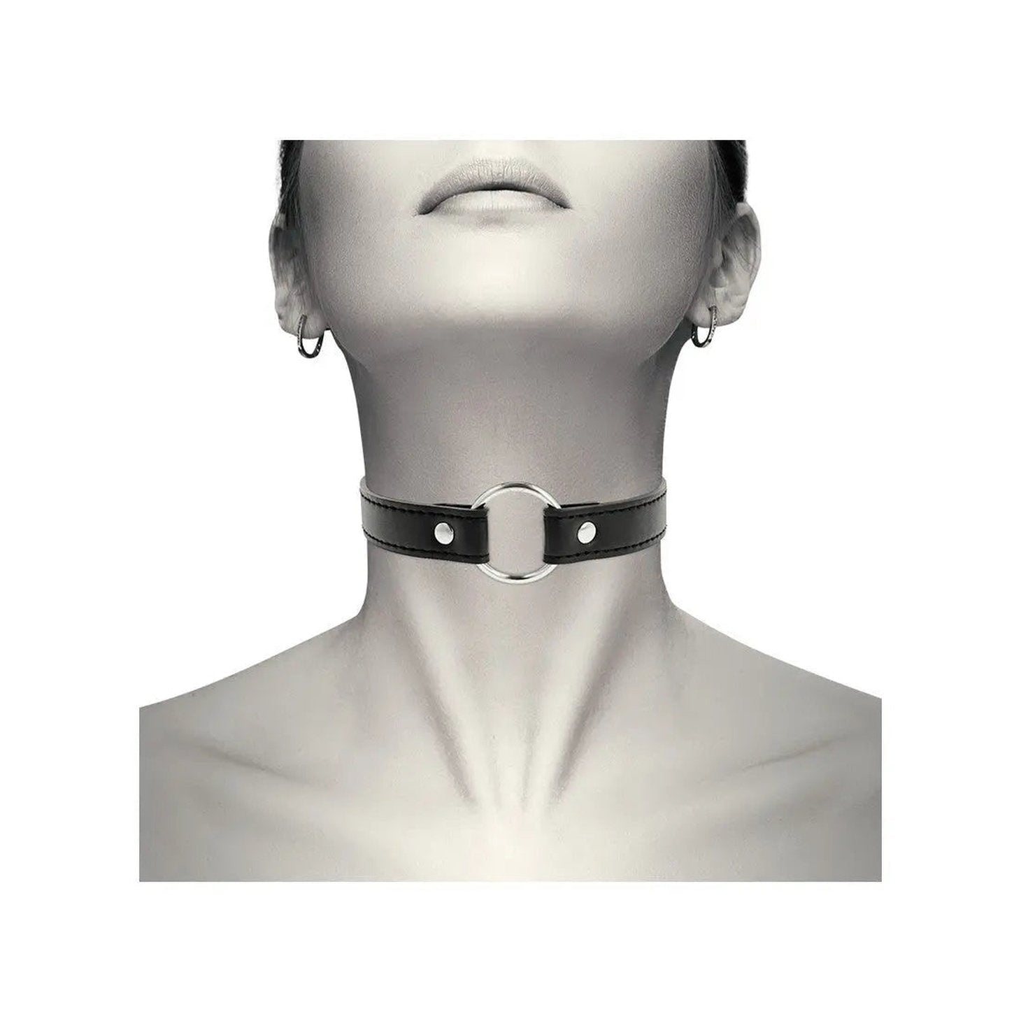 Choker in Pelle Vegana "Open Ring"