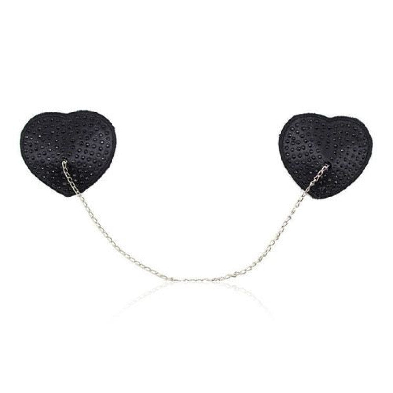 Copricapezzoli Heart Chain Black