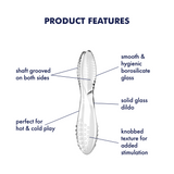 Satisfyer Dazzling Crystal 2 trasparente: dildo in vetro