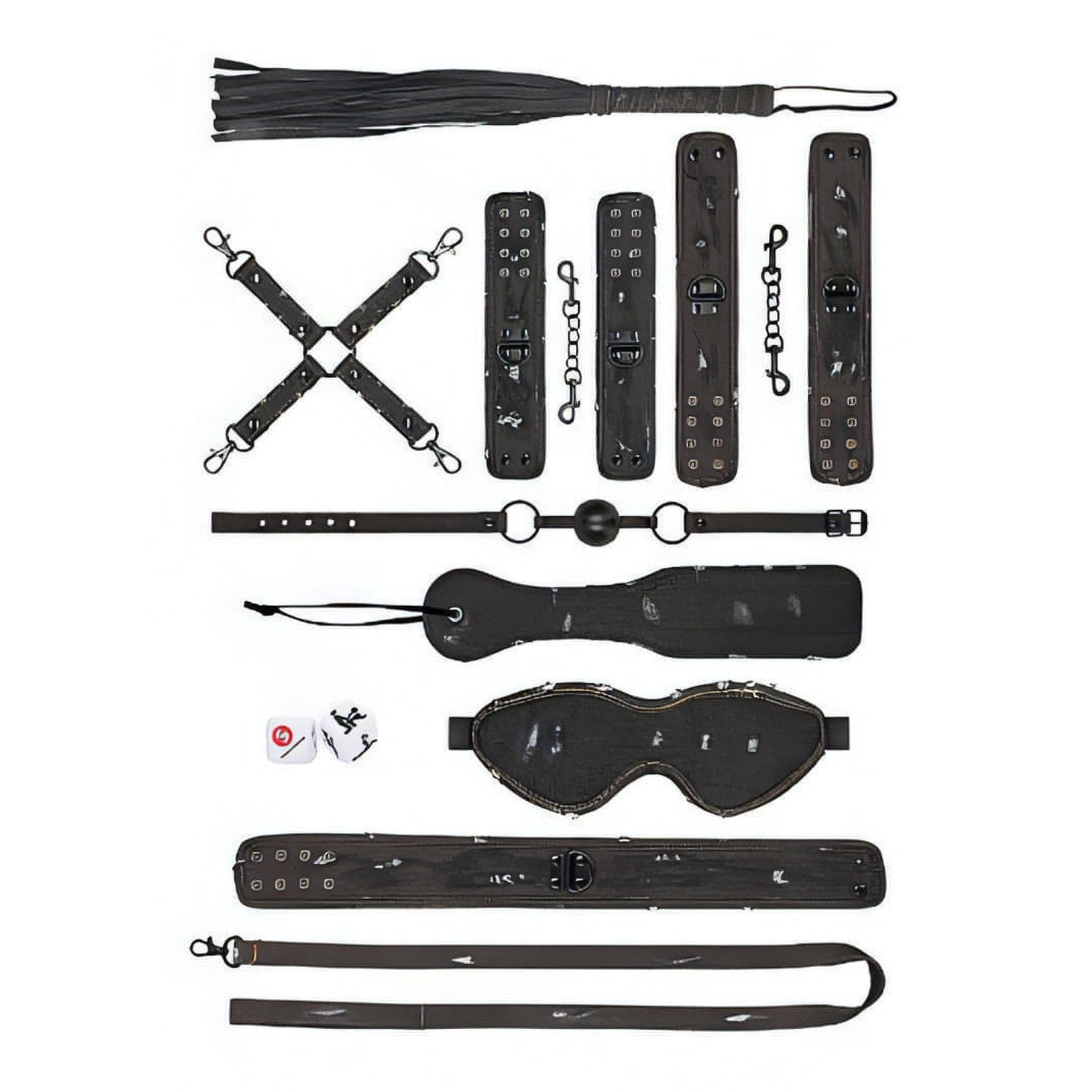 Kit Bdsm 13 Pezzi Denim Bondage Kit - Tough Denim Style - Black