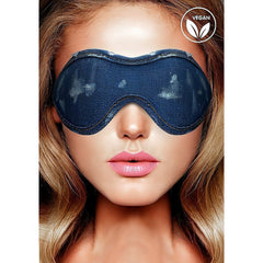 Denim Eye Mask - Roughend Denim Style - Blue