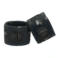 Denim Handcuffs - Roughend Denim Style - Black