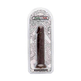 Dildo Amedeo marrone nella confezione trasparente con etichetta Made in Italy