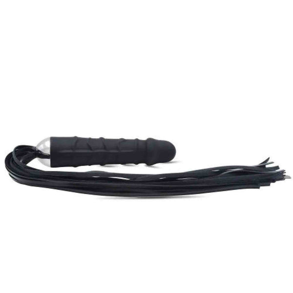 Dildo anale Real Whip nero orizzontale dettaglio curvatura naturale