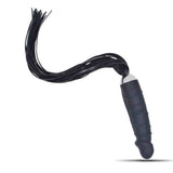 Angolo diagonale dildo anale Real Whip nero effetto movimento frange