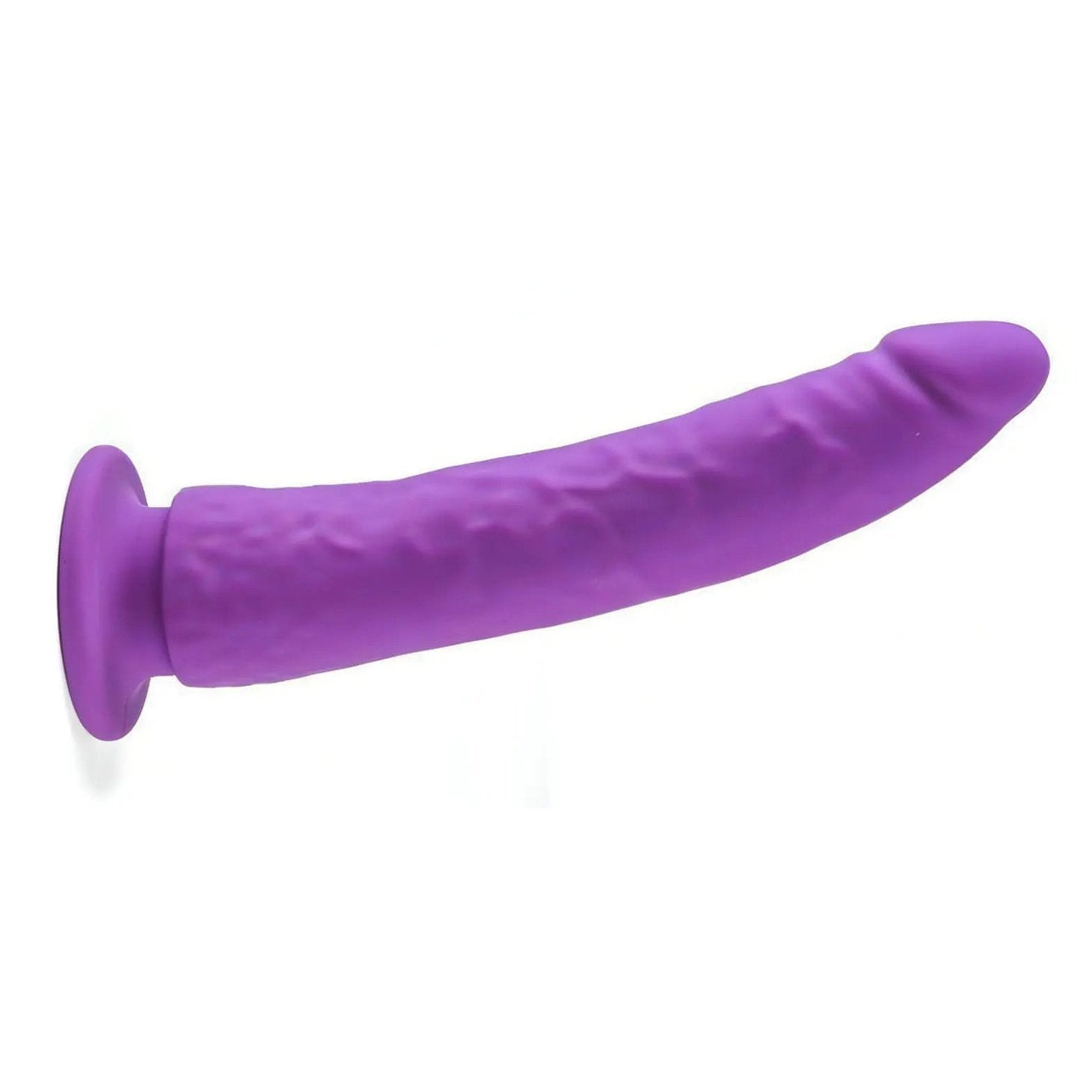 Dildo con ventosa in 100% puro silicone - 21cm, Viola