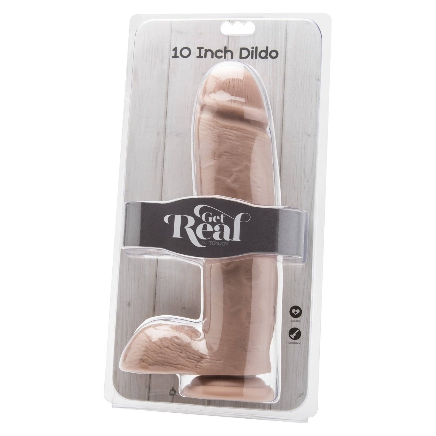 Fallo Maxi con ventosa e testicoli in tecnologia Vital-Skin - 25.5cm - Rosa Carne