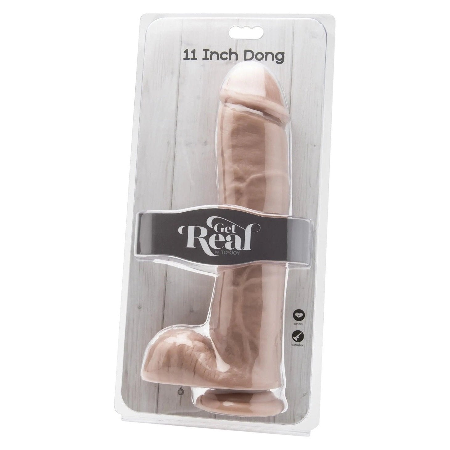 Fallo Maxi con ventosa e testicoli  in Tecnologia Vital-Skin - 28cm, Rosa Carne