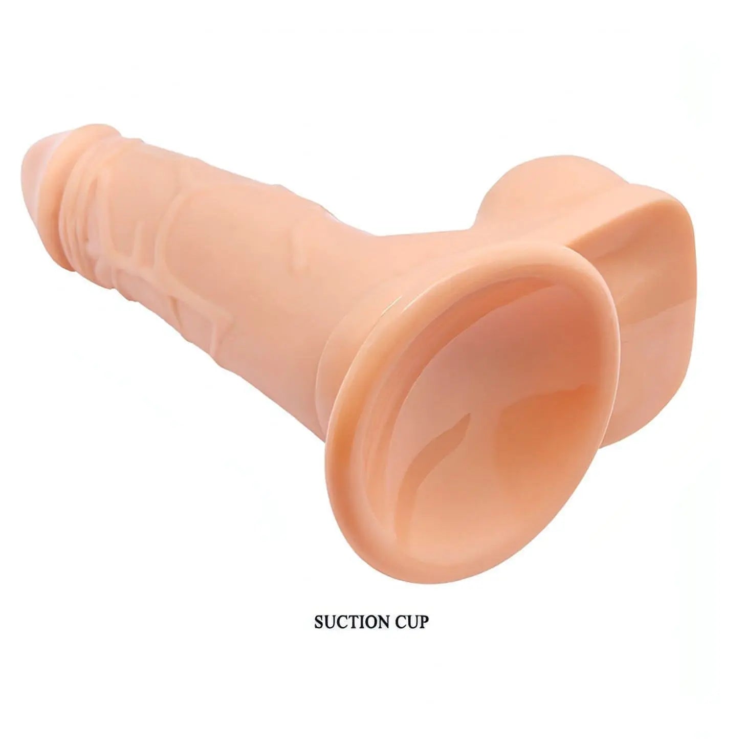 Fallo realistico vibrante e rotante con ventosa 14.5 cm - Multispeed, Rosa Carne