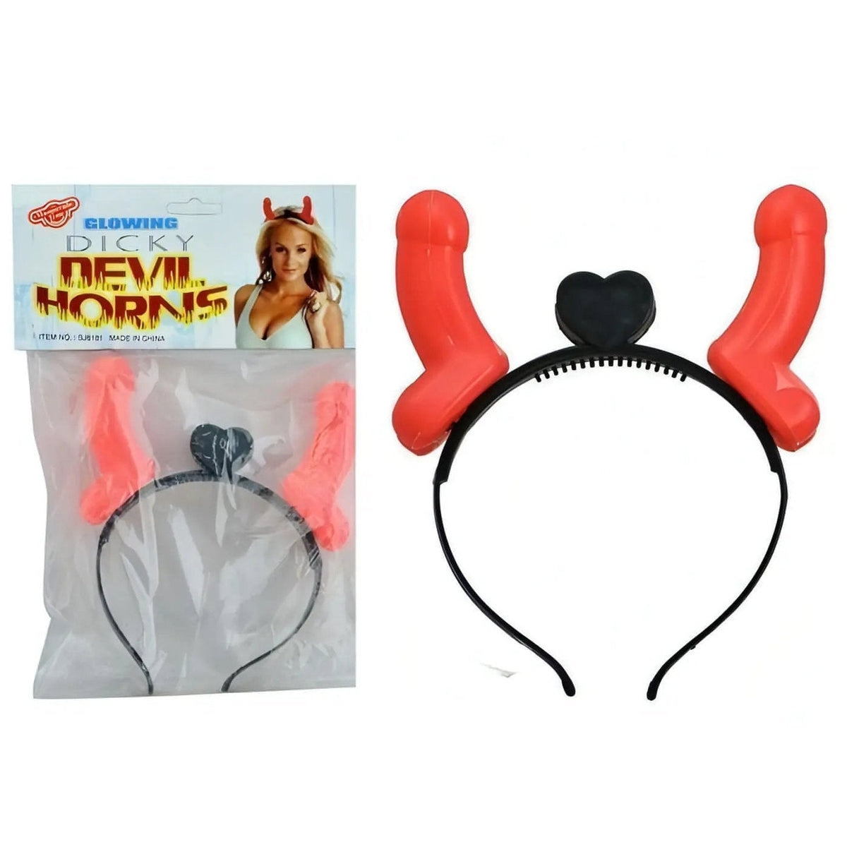 Glowing Dicky Devil Horns - Frontino con piselli