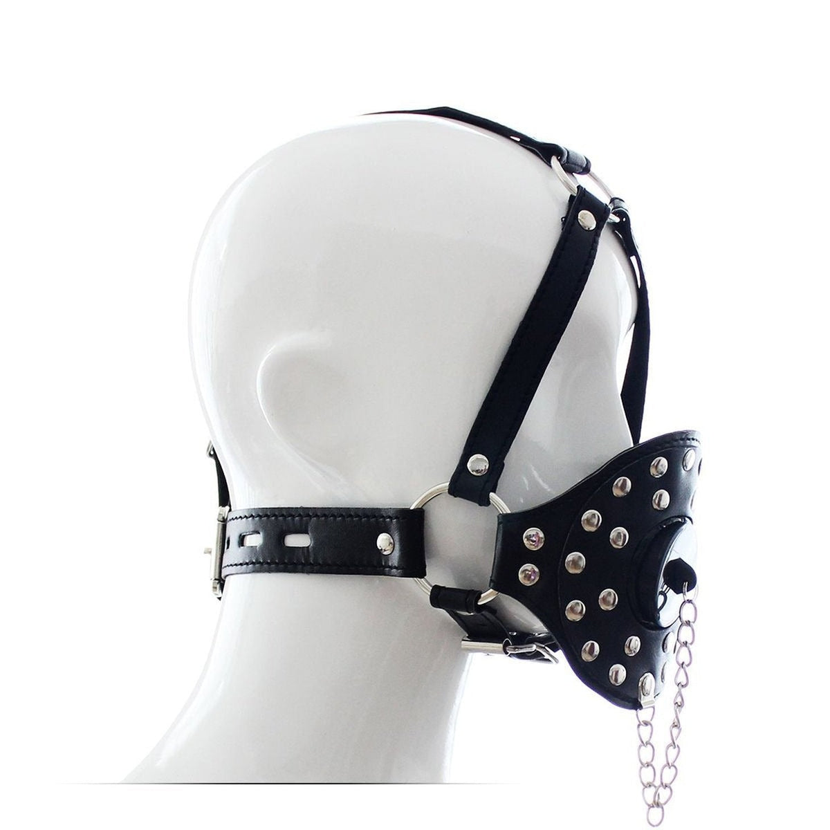 Harness Gag con Tappo Removibile - Nero