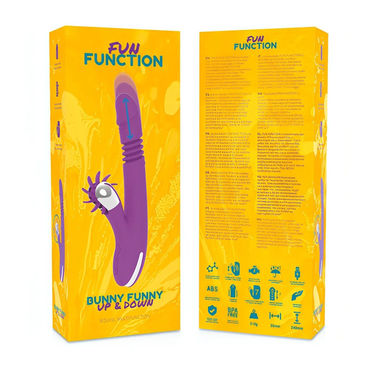 Bunny Funny Up & Down - Vibratore con funzione sali e scendi e con stimolatore clitorideo sesso orale