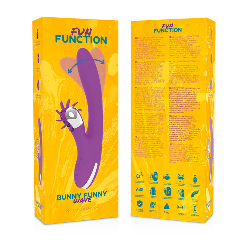 Bunny Funny Wave - Vibratore con funzione di tickling come un dito e simulazione di sesso orale