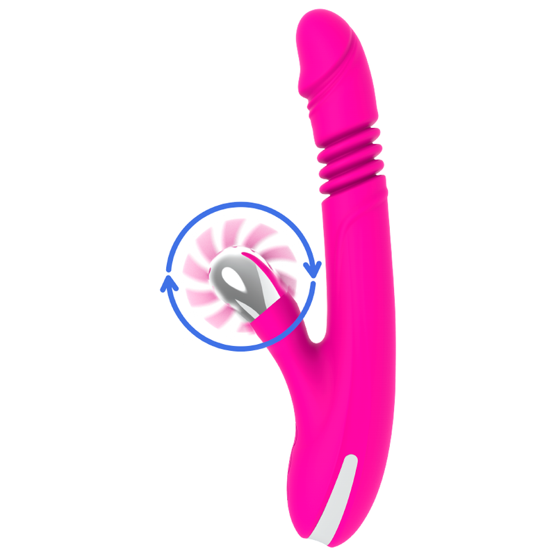 Bunny Funny Up & Down - Vibratore con funzione sali e scendi e con stimolatore clitorideo sesso orale