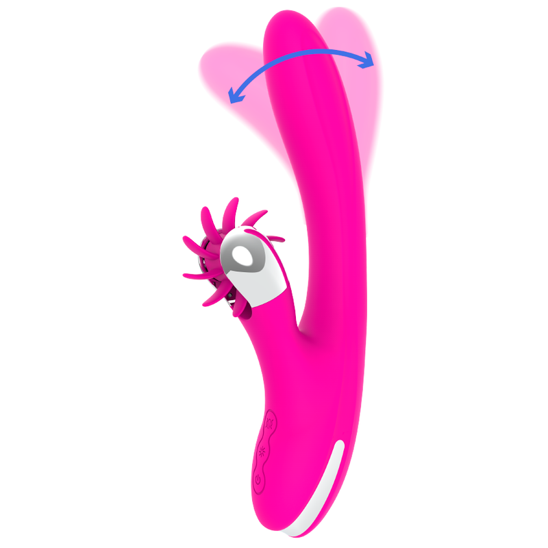 Bunny Funny Wave - Vibratore con funzione di tickling come un dito e simulazione di sesso orale