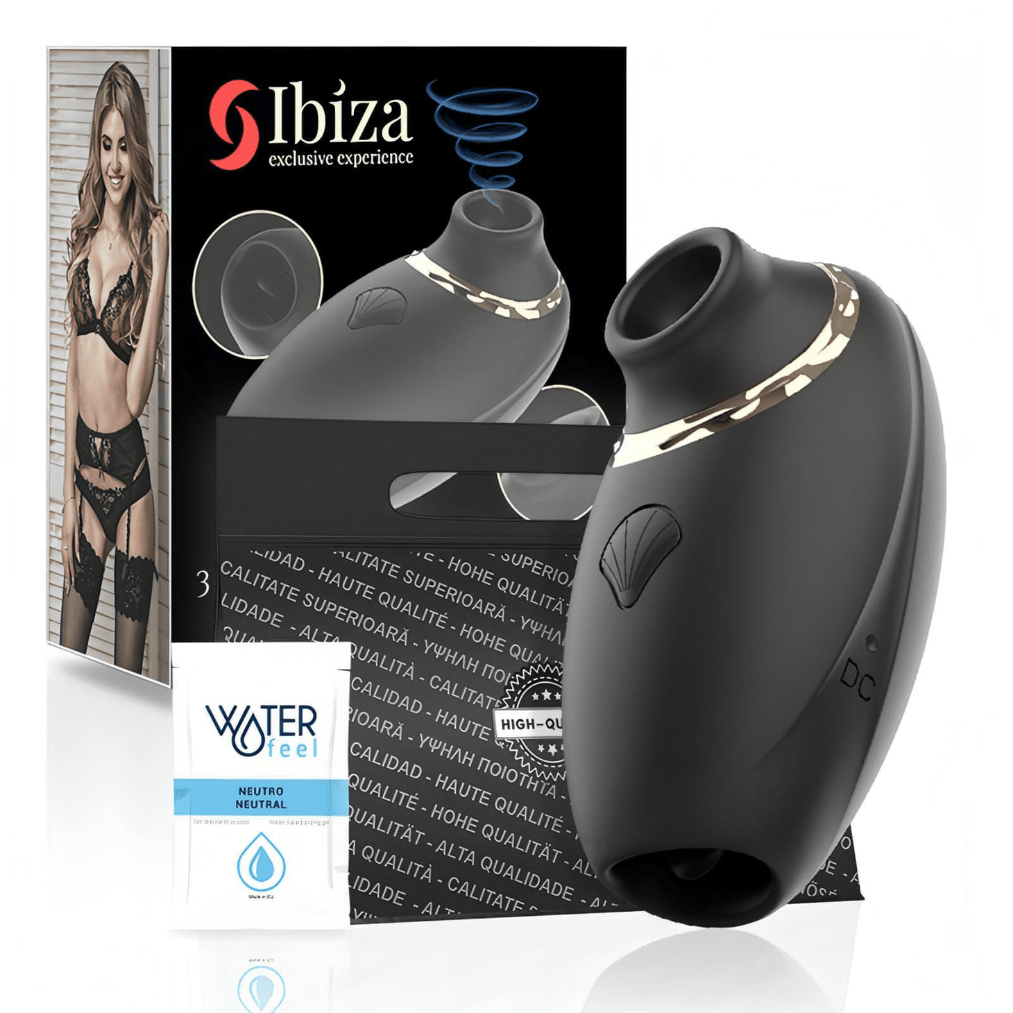 3 in 1 Sex Toy Hig Tech: Lecca, Succhia e Pulsa - Ricaricabile, Nero, 8 diversi programmi