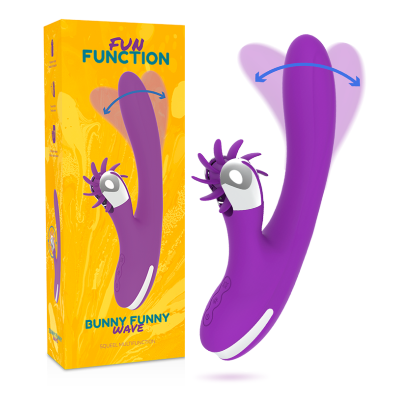 Bunny Funny Wave - Vibratore con funzione di tickling come un dito e simulazione di sesso orale