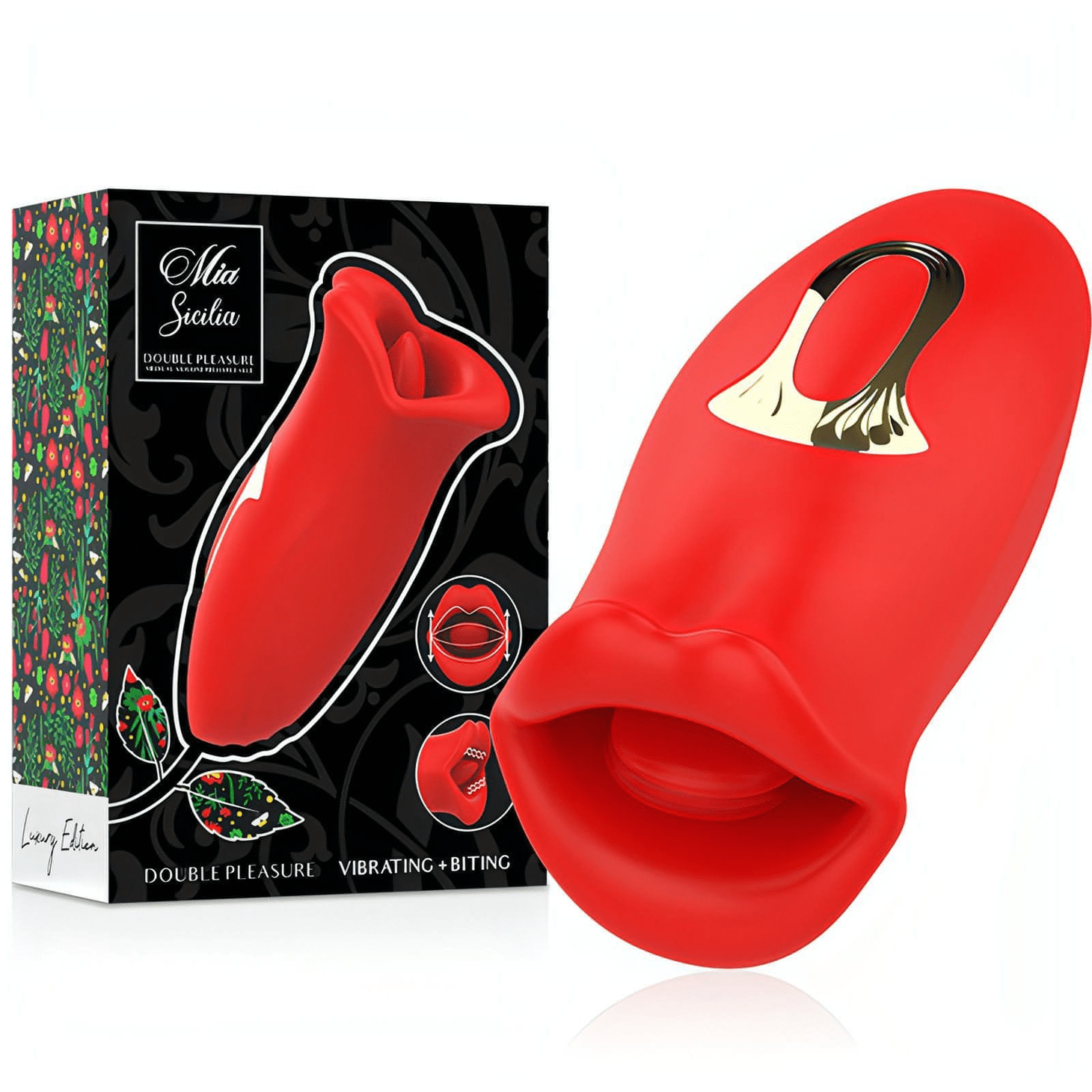 Mia Sicilia Sex Toy 2 in 1: Bite+Licking