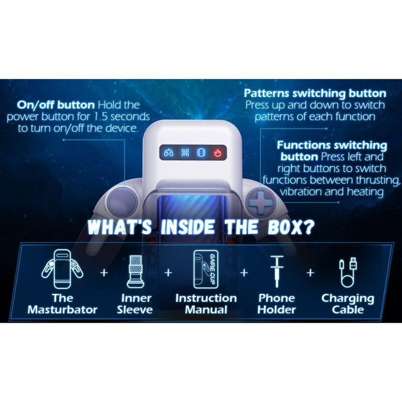 Masturbation Station - Console per la Masturbazione con Funzione di Vibrazione, Riscaldamento e Movimento Up & Down