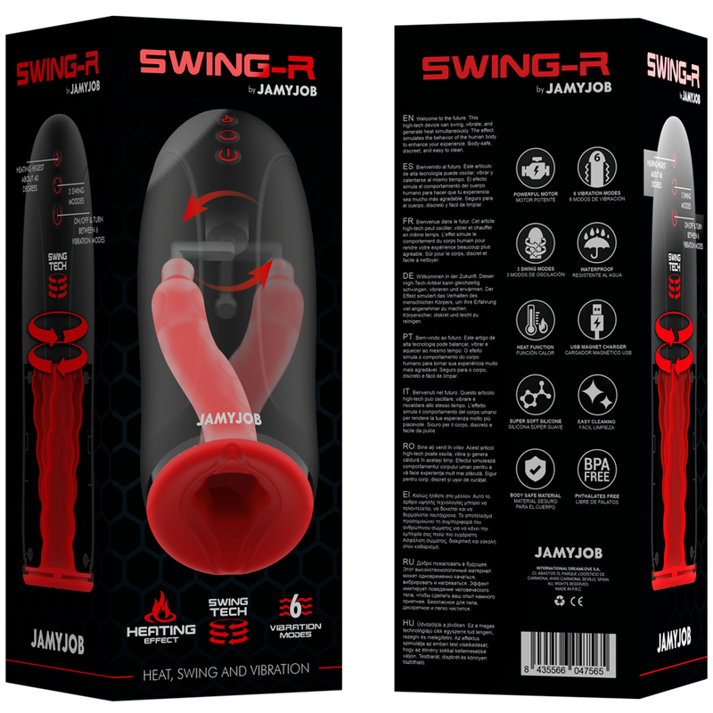 Swing-R Masturbatore 3 in 1 con Vibrazione, Rotazione e Riscaldamento