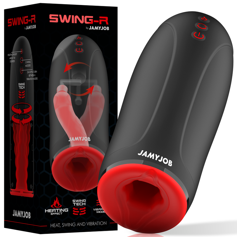 Swing-R Masturbatore 3 in 1 con Vibrazione, Rotazione e Riscaldamento