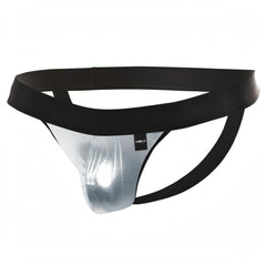 Jock Strap Argentato Lucido Wet Look - XL