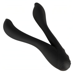 Black Leaf Dual Stimulation Vibrator - Doppio Motore da 7 diversi programmi di vibrazione, Silicone Medicale, Soft Touch & Flexi