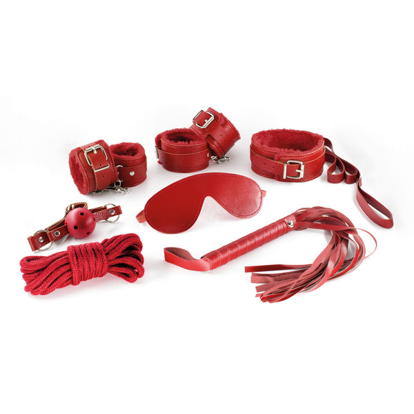 Kit bondage Dungeons & Maidens Crushious: 8 pezzi rossi in peluche, foto 2