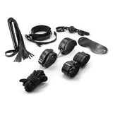Kit bondage Punisher Crushious: 8 pezzi in ecopelle nera, foto 2