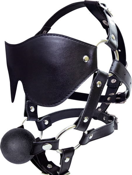 Face Harness con Gag e Maschera in Ecopelle