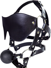 Face Harness con Gag e Maschera in Ecopelle