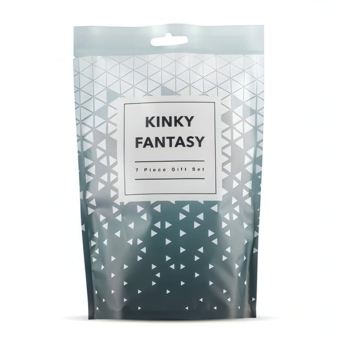 Kinky Fantasy Gift Box - Stimolatore Clitorideo in Silicone, Anello Vibrante, Feather Tickler, Manette, Benda Satinata,  2x Dadi