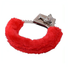 Manette metalliche con peluche rosso