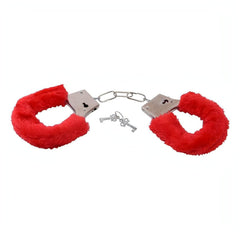 Manette metalliche con peluche rosso