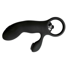 Mini Vibratore Rabbit (stimolazione interna ed esterna) in 100% puro Silicone - Nero, Batteire Incluse