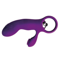 Mini Vibratore Rabbit (stimolazione interna ed esterna) in 100% puro Silicone - Viola, Batteire Incluse