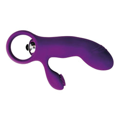 Mini Vibratore Rabbit (stimolazione interna ed esterna) in 100% puro Silicone - Viola, Batteire Incluse