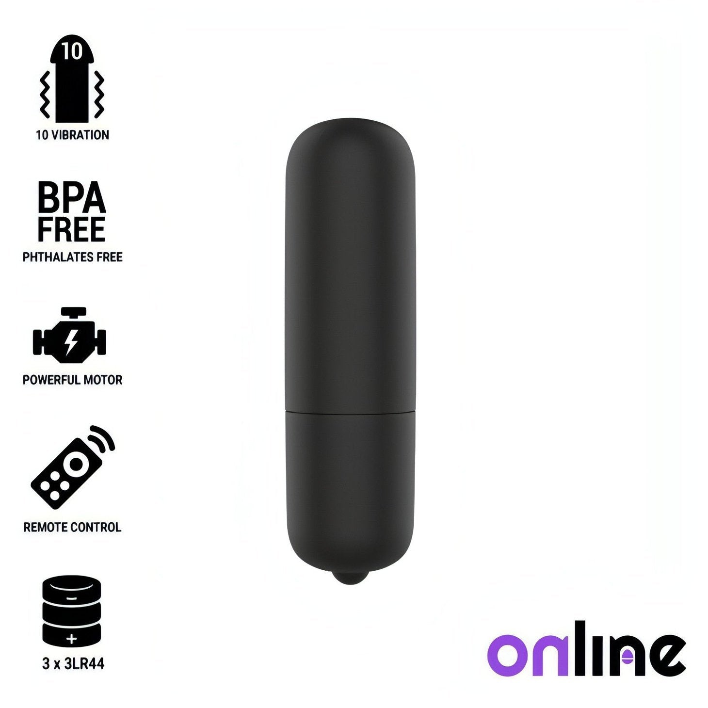 Online Mini Bullet Vibe - Black