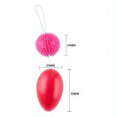 Palline Anali/Vaginali con rilievi stimolanti - Rosa